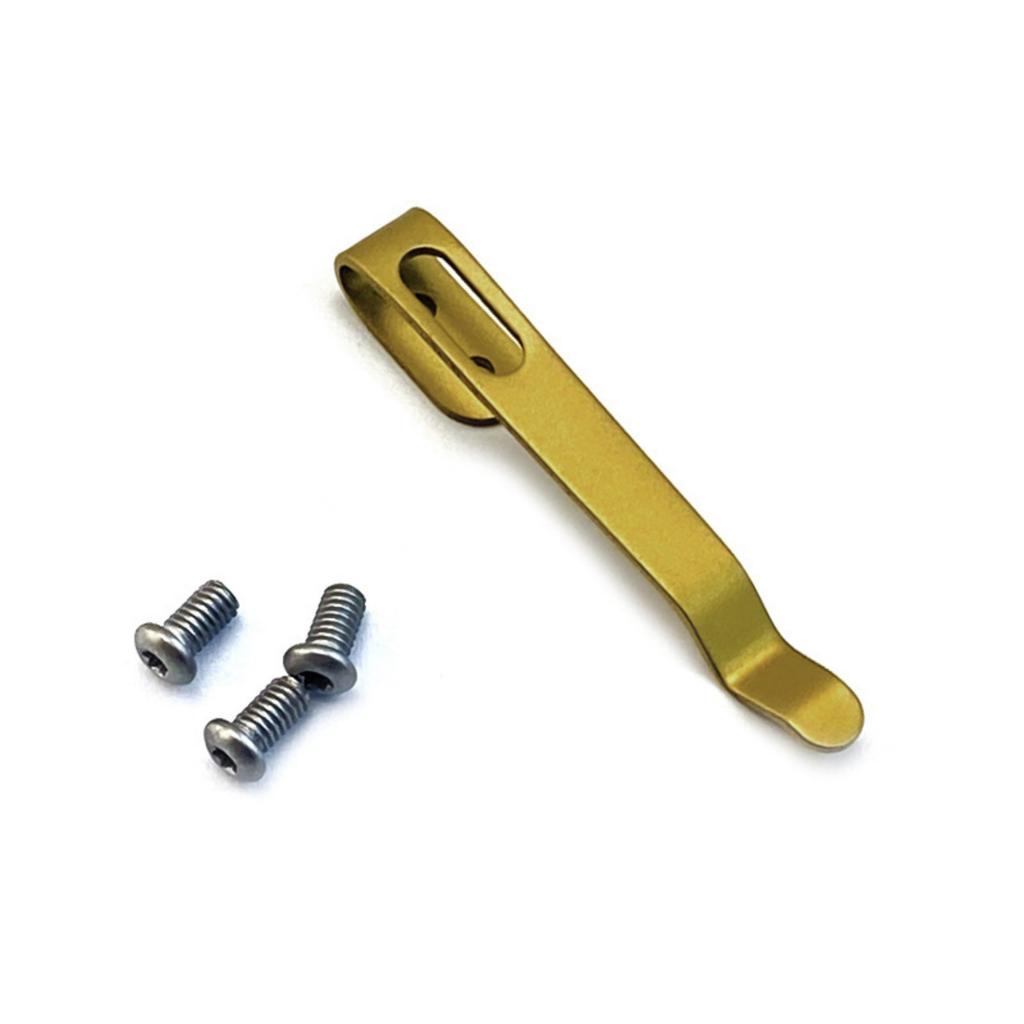 Stainless Steel Back Clip for Pocket Knife Waist Clip Folding Knives Handle DIY Make Accessories Parts with 3pcs Screws
