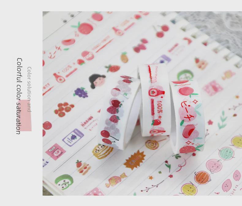 Conjunto de adesivos de desenho animado estilo celebridade da rede: Caixa de presente com desenhos fofos para meninas e fita de papel