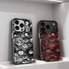 Horror Gruseliges Gesicht Augen Handyhülle Für iPhone 11,12,13,14,15,16,17,Pro,Max,Plus,E,Air,Mini IMD Mattschwarz