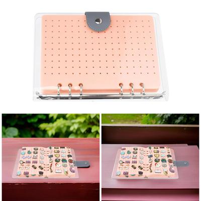 Practical Sturdy Felt Pin Display Books with 6 Pages Portable Brooch Storage Album for Enamel Pins and Earrings