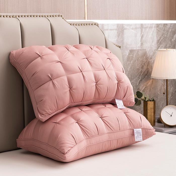 Twisted Star Hotel Neck Support Pillow - 48x74cm, Non-Collapsing, High & Low Design, Washable Core