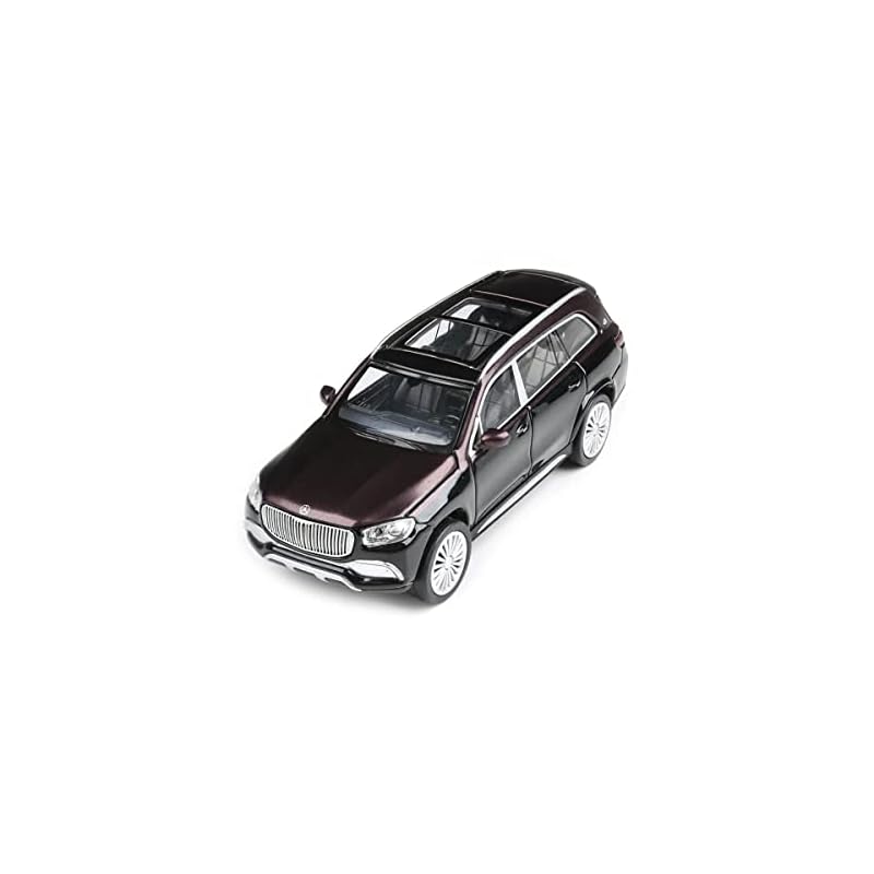 JADI Mercedes-Maybach GLS Obsidian Black/Rubellite Red LHD 1/64 Scale Model PA55304