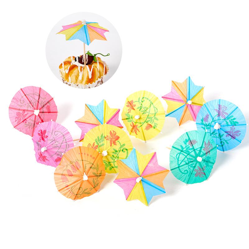 20-50 sombrillas de papel multicolor para cóctel, mini accesorios para bebidas de fiesta
