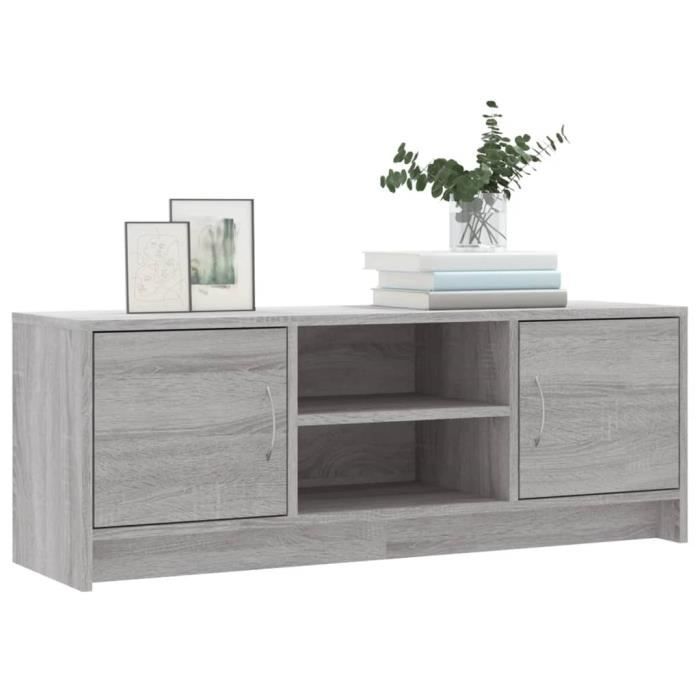 VidaXL Meuble TV sonoma gris 102x30x37,5 cm bois d'ingénierie 823259