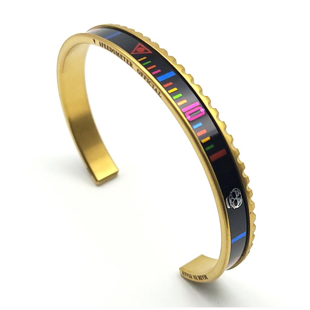 Speedometer Official [Pvd Yellow Gold Collection] Skull Rainbow