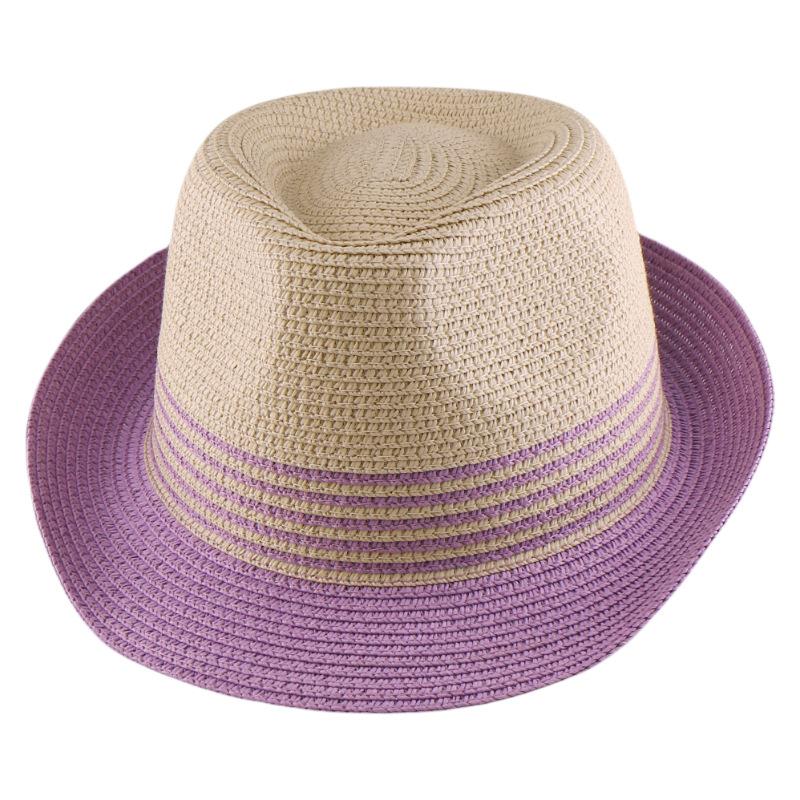 Independent Station Adjustable Short Brim Color Sunshade Summer Straw Hat Top Hat Beach Hat