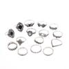 15 Stück/Set Vintage Ring Persönlichkeit Punk Gothic Herren Damen Ringe Schmuck Geschenk