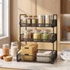 Countertop Display Rack with Wire Baskets Tiered 3Tier Freestanding Basket Stand