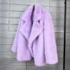 Golden Toka New Korean Style Faux Fox Fur Mid-Length Coat