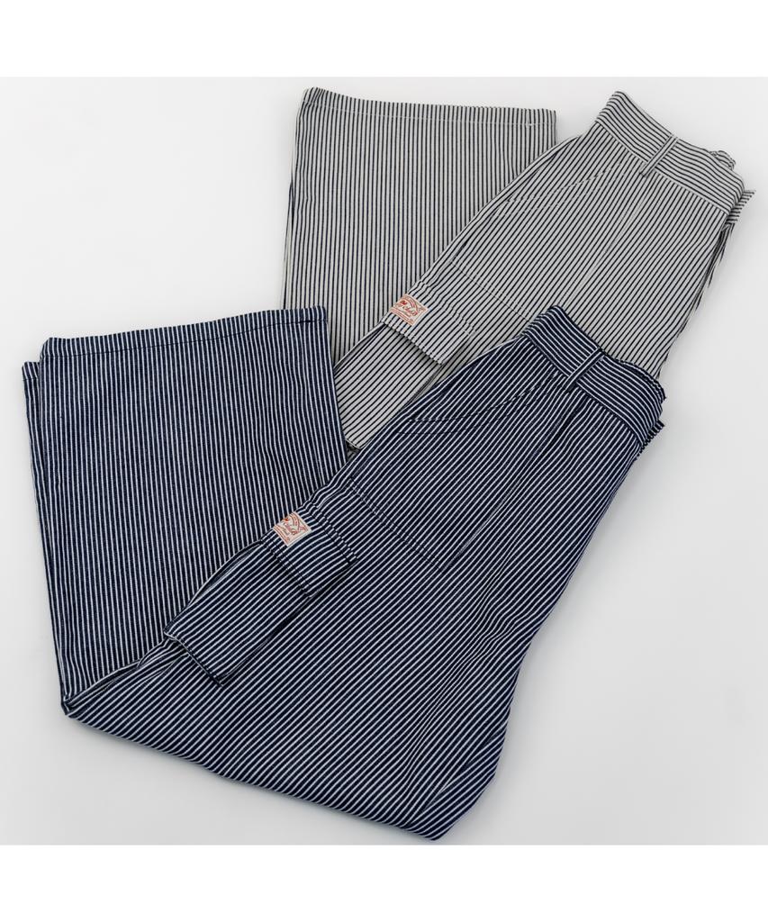 Keullaessikeulleob Basic Striped Cargo Pants (2 Colors)