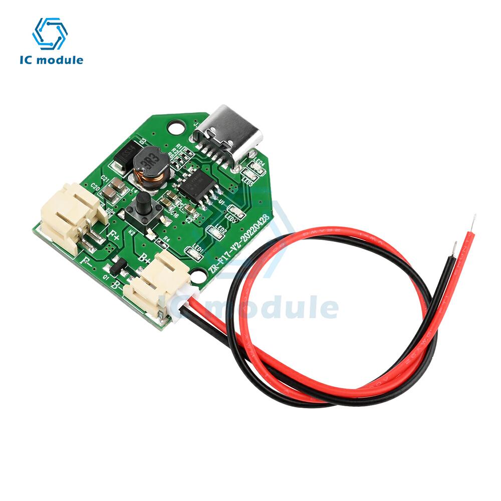 Type C USB Charging Small Fan Circuit Board 9V Boost Three Speed Stepless Speed Regulation Charging Handheld Fan Control Board