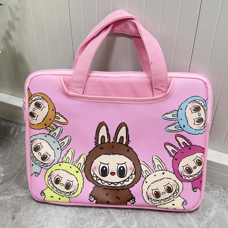 Labubu storage bag cartoon cute portable notebook ipad small computer bag