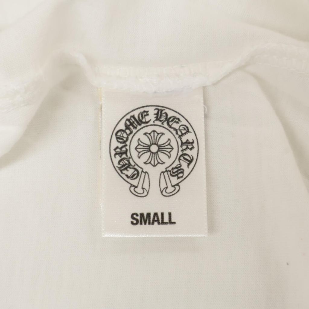 CHROME HEARTS White BS Flared V-Neck T-Shirt Tops Not Written whiteUsed
