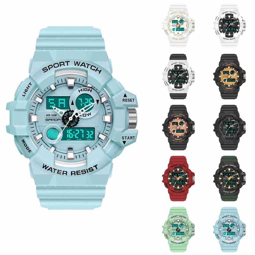 Men's Waterproof Luminous Running Alarm Clock Watch