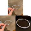 Adjustable Zircon Stone Bangle Bracelet With Geometric Design For Women Fashion Accessories