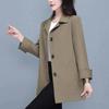 Women's Spring and Autumn Simple Commuter Middle-aged Jacket Casual Windbreaker Plus Size Outerwear