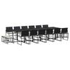 VidaXL 17 Pcs Garden Dining Set Black Cushions Wicker, Outdoor Dining Set, Dining Furniture of 3295072