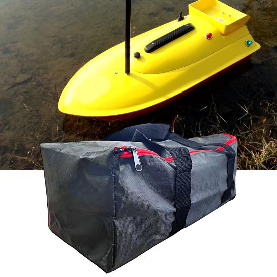 Bait Boat Storage Bag Portable Waterproof Multifunctional Reinforced Handle Wear-resistant Boat Storage Smooth Zipper Wireless Two-bin Fishing Bait