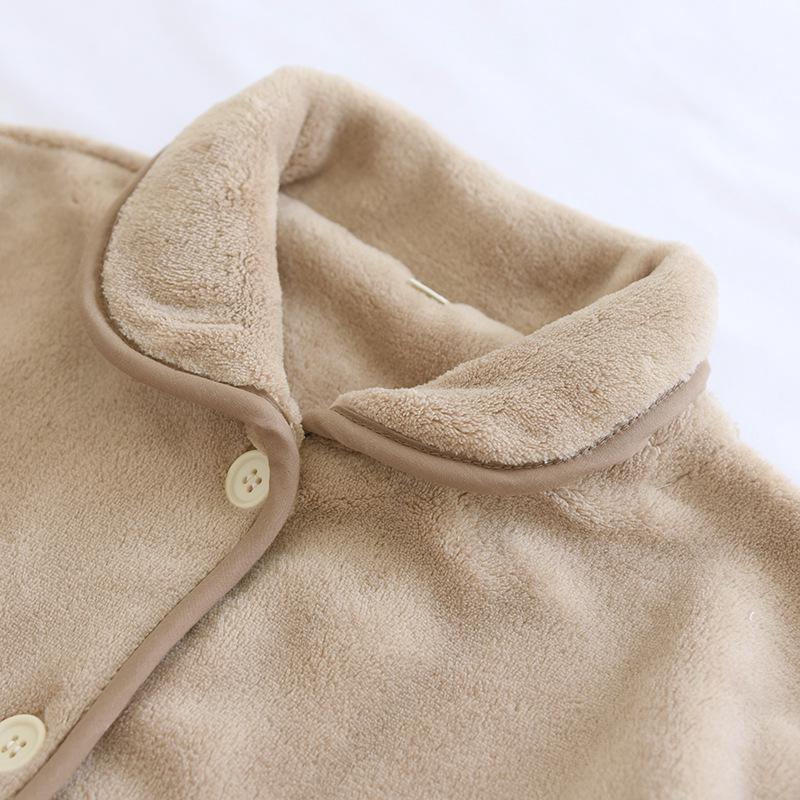 Cozy Autumn/Winter Fleece Pajama Set for Couples – Warm, Loose, and Suitable for Outdoor Wear