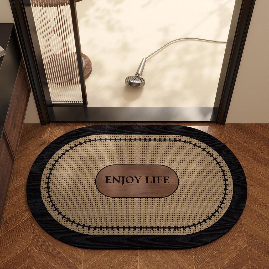 Pre-owned Non-slip Diatomaceous Earth Bath Mat - Absorbent, Dirt-Resistant, Quick-Dry, Wear-Resistant for Bathroom or Entrance