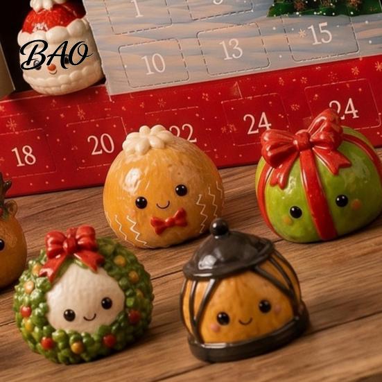 Weiche Silikonspielzeuge Weihnachten Quetsch-Adventskalender 2026, 24 Tage Knödel Fidget Countdown Nikolausgeschenke für Kinder Kalender, Sensorischer Stress