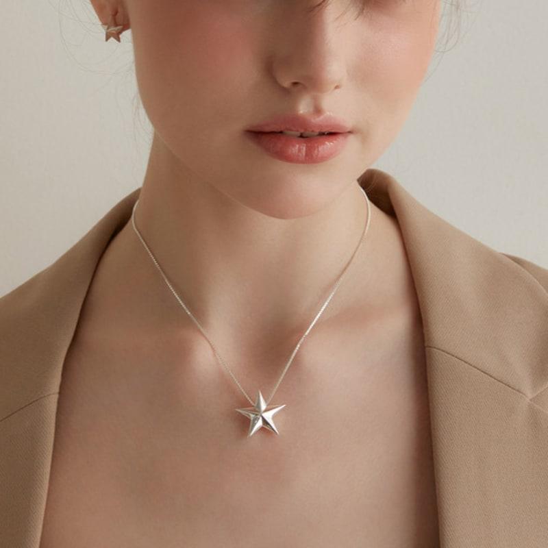Tatiana (925 Silver) Big Stella Necklace NZ2141