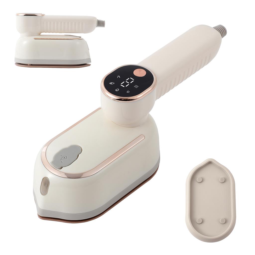 1200W portable clothing steamer, 10 second fast heating Plancha a Vapor Para Ropa, with LED, 180 ° rotating handle and ceramic base plate