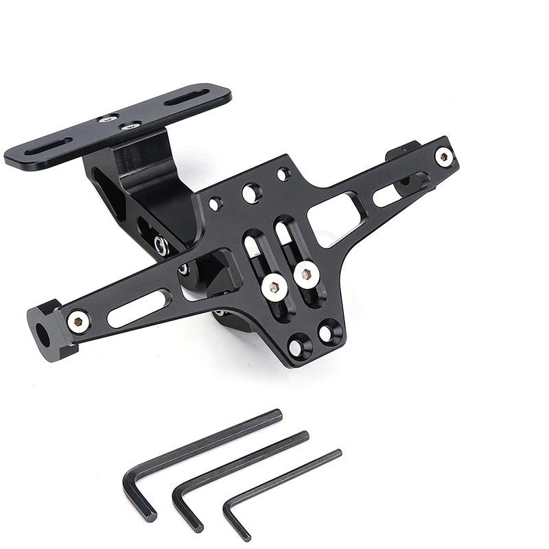 Universal Adjustable Motorcycle License Number Plate Bracket Rear Turn Signal Lamp Holder Cnc Aluminum Fender Eliminator Kits