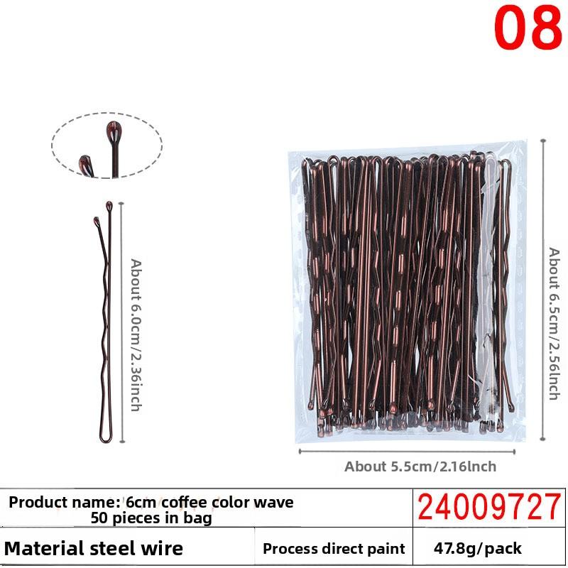 Black Steel Clip Box Contains A Straight Clip for The Bride's Updo Hairstyle Bangs Clip Wavy Hair Clip and Hair Accessory