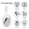Enkrio Mini Clear Pouch 2-Piece Set - Perfect for Fandom Activities, Plush Toy Pouch, Ita Bag, Transparent Bag, Small Item Storage, with Carabiner,