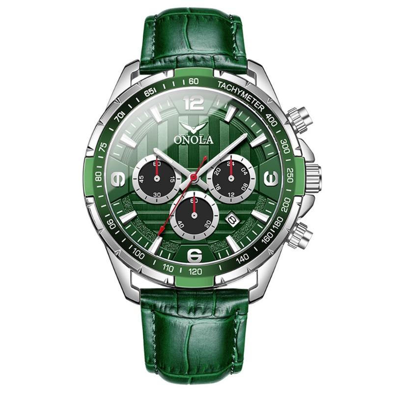 

Топ Новые Повседневные Деловые Часы с Тремя Стрелками и Шестью Индикаторами Мужские Кожаные Кварцевые Водонепроницаемые Люминесцентные Многофункциональные Часы