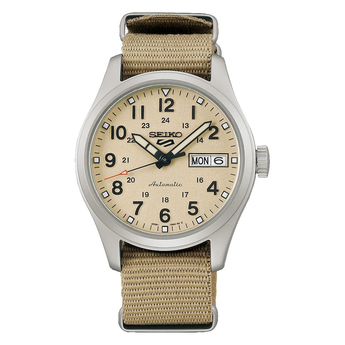 

Годинник Seiko SEIKO з автоматичним ручним заводом, закордонна модель, бежевий нейлоновий ремінець SRPJ83K1 для чоловіків [товар] бежевий