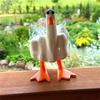 Whimsical Magnetic Goose Sculpture -  Handcrafted  Resin  Desk Accent  with  Hidden  Storage, a  Charming Decor  Piece