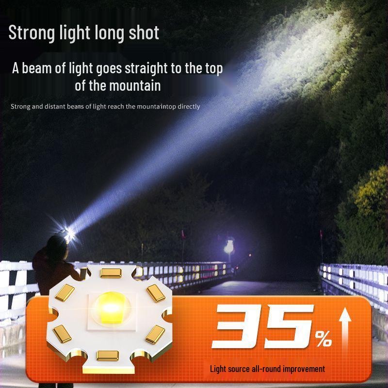 Rechargeable Red & White LED Headlamp – Super Bright, Inductive, Strong Light for Fishing & Outdoor Use