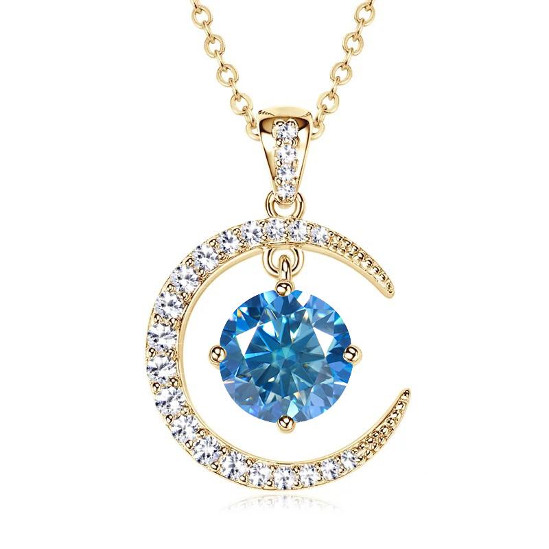 Sterling Silver Moissanite Necklace for Women High-end Design Pendant Niche Smart Clavicle Chain Female Fine Jewelry