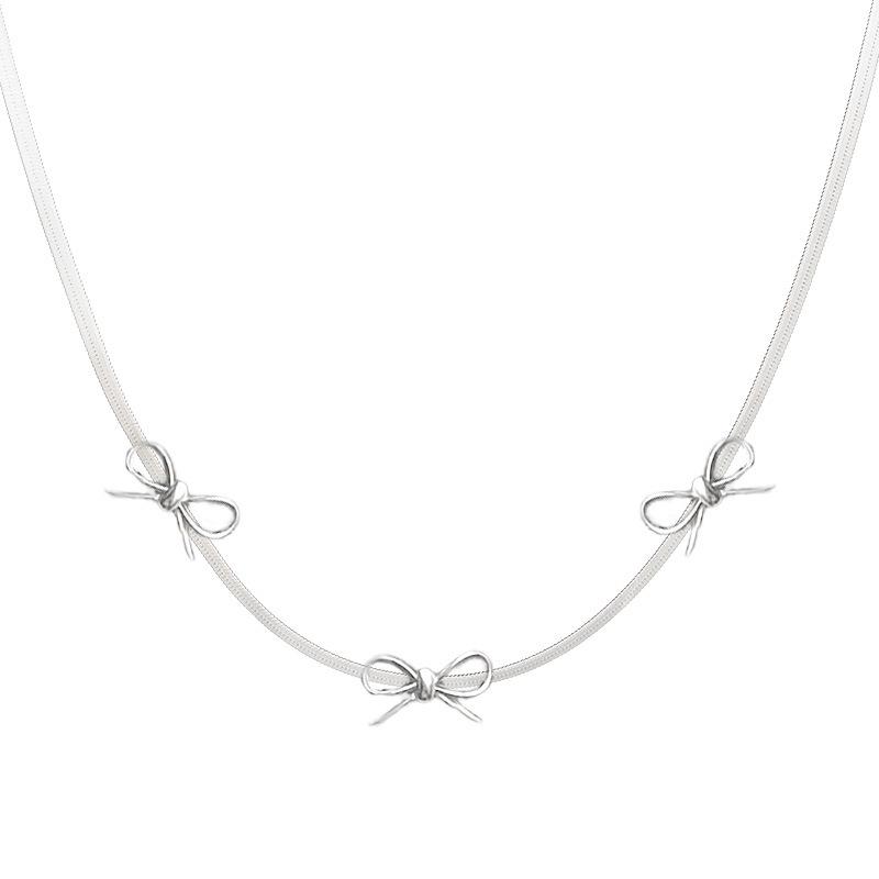 S925 Sterling Silver Korean Style Bow Bracelet - Elegant Hand Jewelry Gift for Women