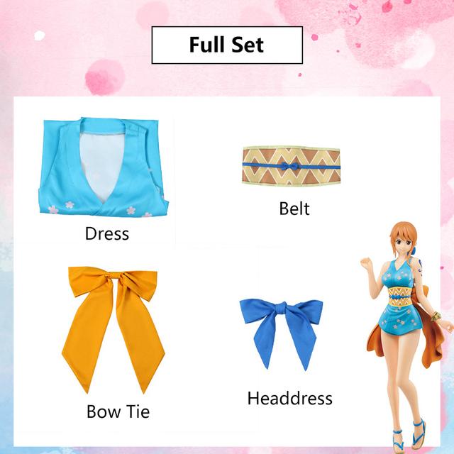 Anime Nami Cosplay Tērpi Kimono Kleitas