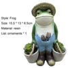 Animal Statue Decorative Vivid Resin Anti-deform Wear-resistant Garden Frog Sculpture for Outdoor