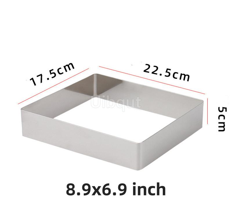 5cm Height Rectangle Thick 304 Stainless Steel Mousse Ring Tiramisu Cake Mold Cheese Fondant Baking Tool Household DIY Bakeware