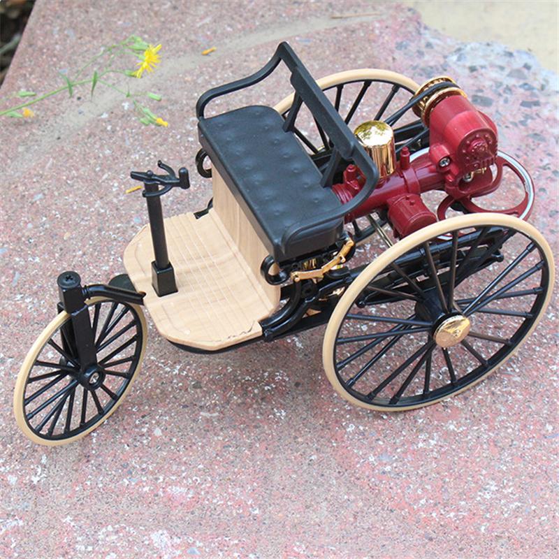 1:12 Eerste Patent Motor Klassiek Legering Stoomauto Model Diecasts Metaal Speelgoed Voertuigen Retro Driewieler Auto Model Collectie Cadeau
