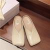 2025 Spring and Summer New One-pedal Bag Head Half Slippers Outer Wear Women's Shoes Shallow Mouth Comfortable Versatile Soft Flat Sole Shoes