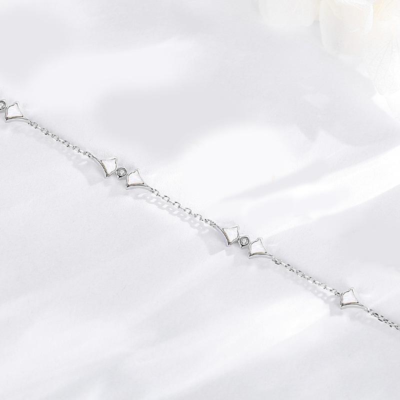 Tancise 925 Sterling Sølv Zircon Armbånd Smykker Geometriske Perle Kjede Link Armbånd Mote Fin Bryllupsgave til Kjæresten Kvinner