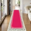 Non-slip Washable Pink Abstract Polka Dot Runner Rug for Hallway Entry Apartment Home Interior Decor