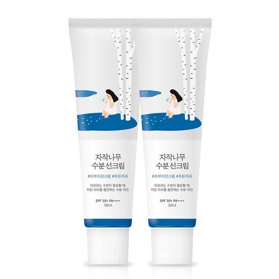 ROUND LAB Birch Juice Moisturizing Sunscreen – 40ml × 2 Set