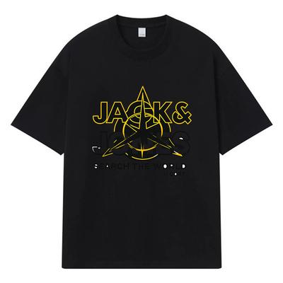 2026 Gedrucktes Grafik-Logo von Jacks & Jones Y2k Harajuku Streetwear 100% Baumwolle T-Shirt Lässig Übergroß Sommer Herren T-Shirt