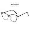 Retro Rhinestone Cat-eye Anti-Blue Light Glasses: Fashionable Color-changing Metal Frames