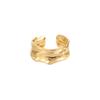 Temperament Irregular opening ring Women's niche light luxury stainless steel ring