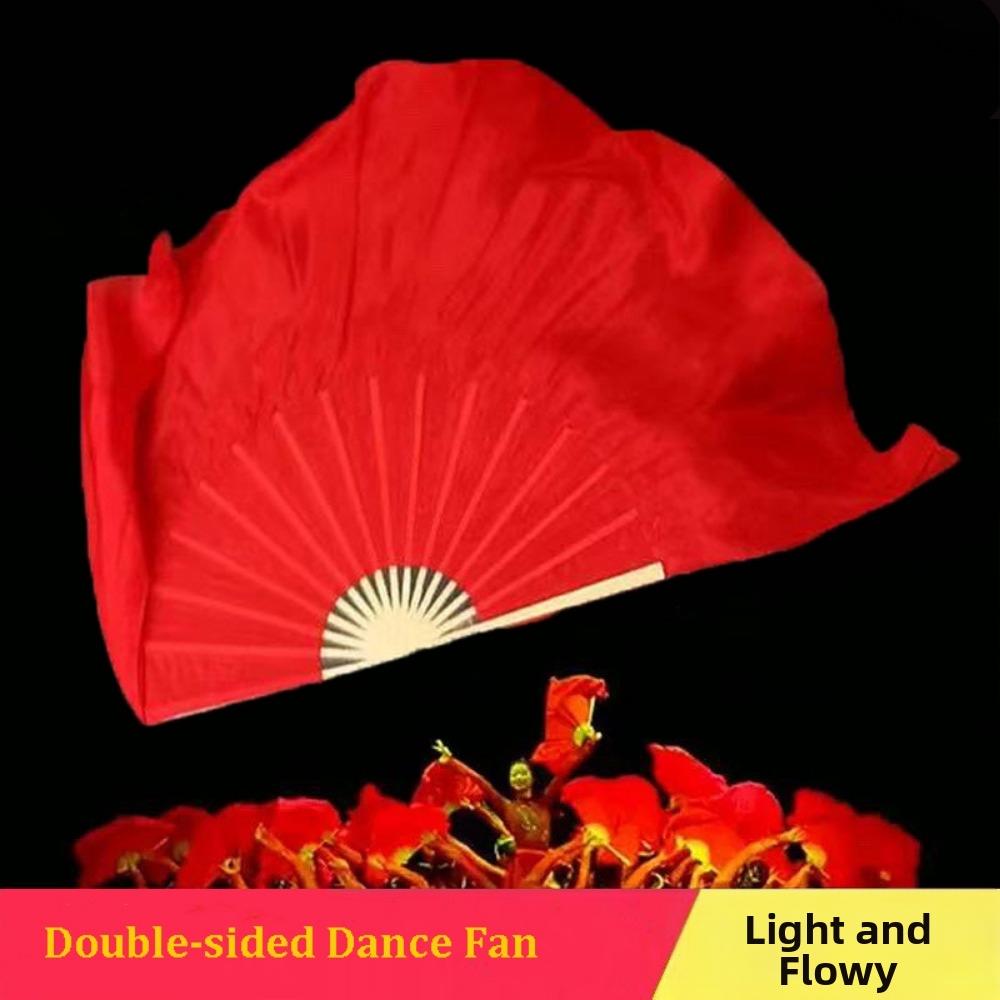 Colorful Kids Children Bamboo Fans Hand Dye Adults Fan  Veil Pairs Yangko Dance Tools