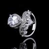 Light Luxury Horse'S Eye Water Drop-Shaped Simulation Diamond Ring Luxury Temperament Women'S Wedding Diamond Ring Ring