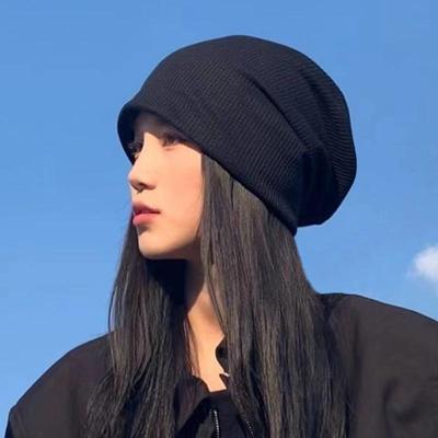 Women's Black All-Season Breathable Hat for Small Faces